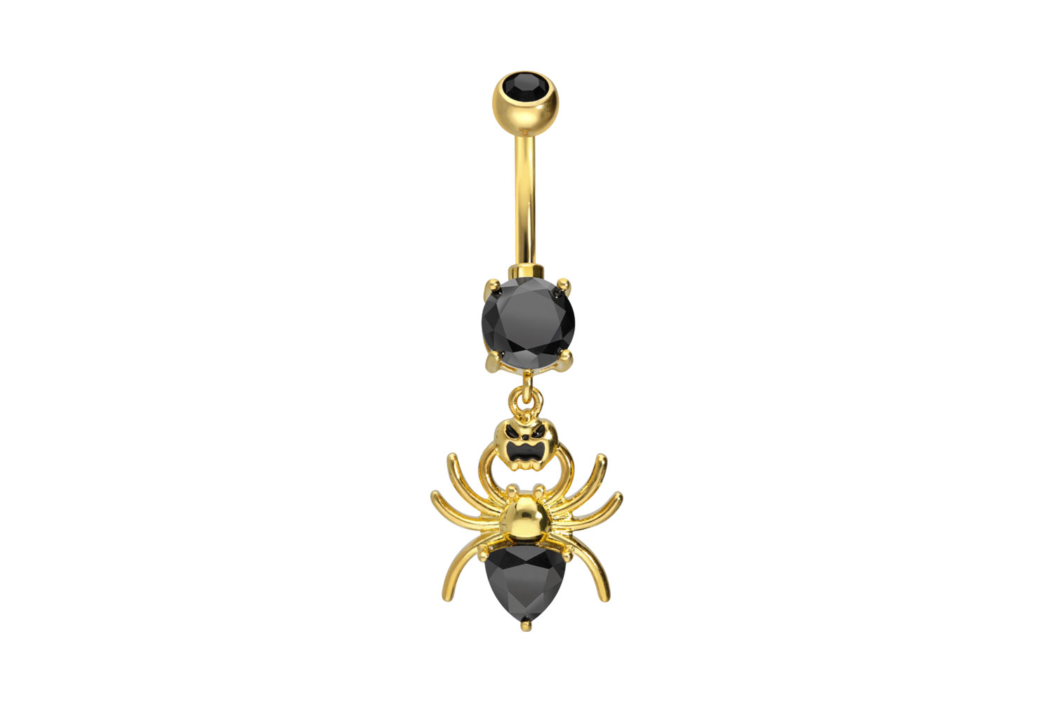 Chirurgenstahl Bananabell Piercing SPINNE + KÜRBIS